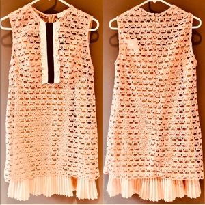 Sandro Pink Lace Sleeveless Dress